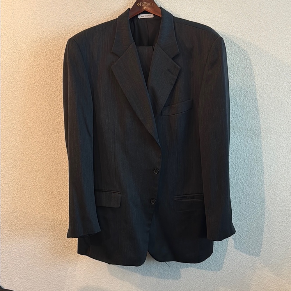 YSL Classic Deep Charcoal Gray Men's 2PC Suit
